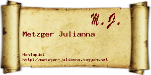 Metzger Julianna névjegykártya